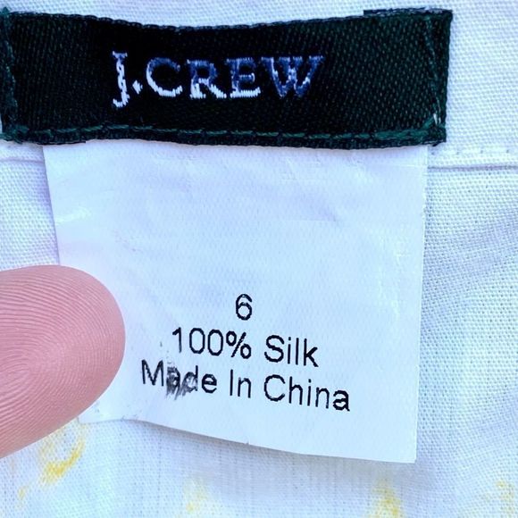 J. Crew Silk Floral Strapless Sample Lined Dress Size 6 - Picture 2 of 9